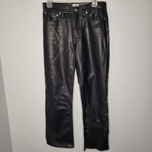 J.Crew Faux Leather Black Pants – Size 27 – Demi Boot High Rise
